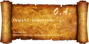Oppitz Algernon névjegykártya